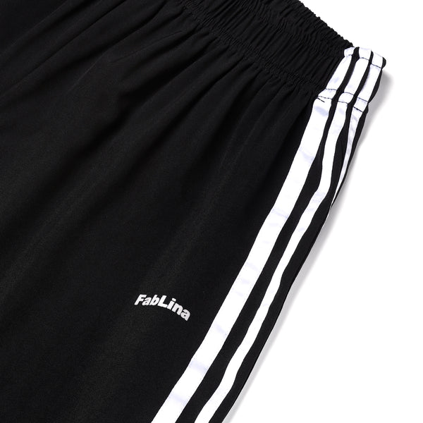 FabLina Women’s Mid-Waist Athleisure Track Pants Black