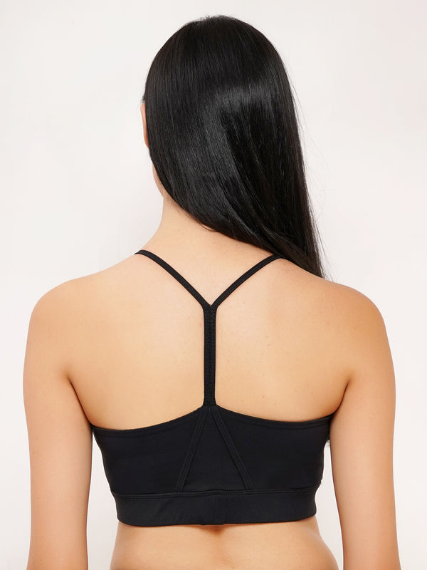 FabLina Sports Bra Medium Support Black