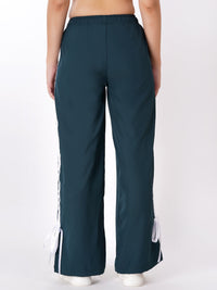 FabLina Women’s Mid-Waist Athleisure Track Pants Green