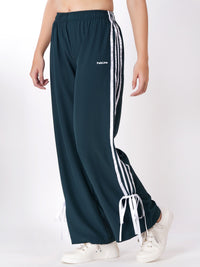 FabLina Women’s Mid-Waist Athleisure Track Pants Green