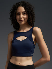 FabLina Women's Sports Bra, Mesh Cutout Design, High Support, Activewear