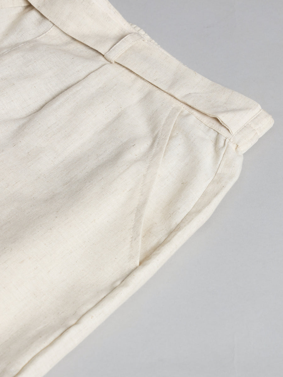 FabLina Women’s Mid-Rise Peg Trousers with Tie-Up Belt