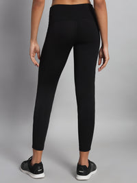 FabLina Premium Mid-Waist Dual Pocket Performance Tights Black