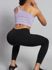 FabLina Premium Mid-Waist Dual Pocket Performance Tights Black