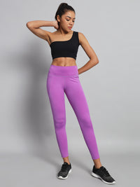 FabLina Premium Mid-Waist Dual Pocket Performance Tights Purple